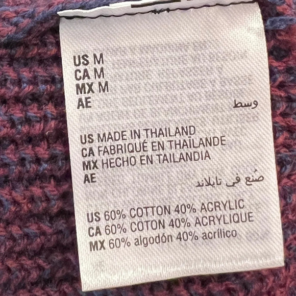 Men’s INC International Concepts sweater blue & red NEW Sizes: MEDIUM & XSMALL - Picture 6 of 8